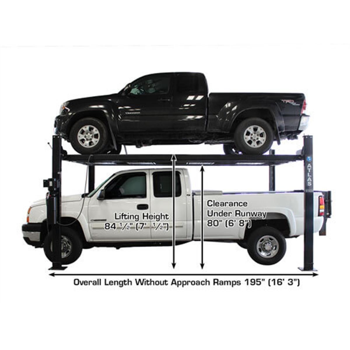 Atlas PRO8000EXT-L 8,000lb 4 Post Vehicle Lift - Extra Tall & Long