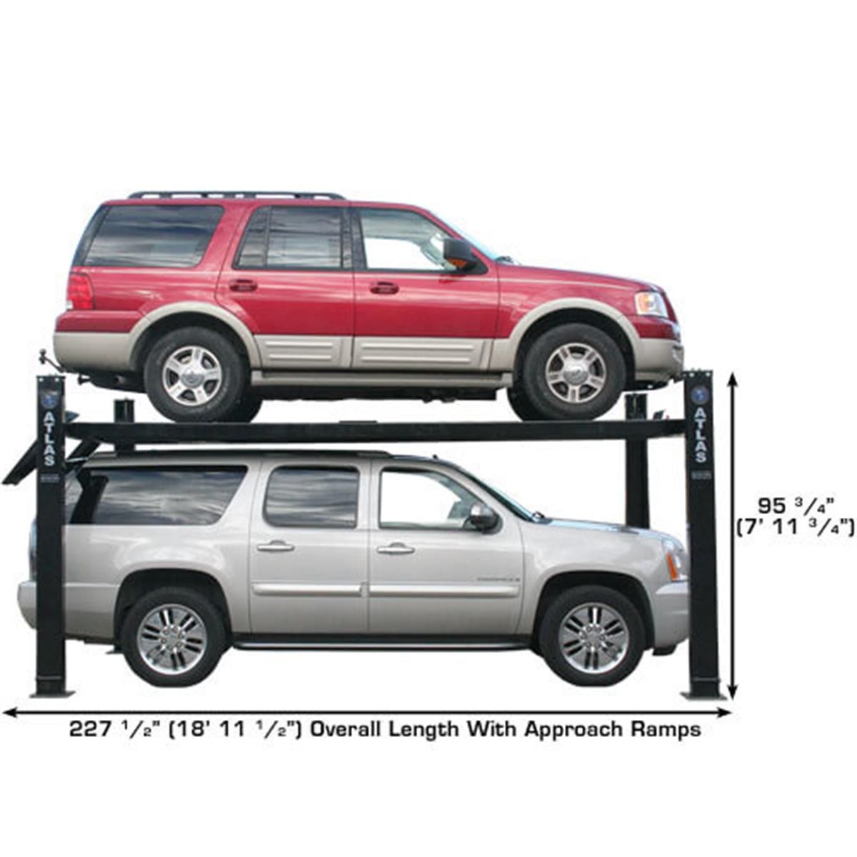 Atlas PRO9000 9,000lb 4 Post Vehicle Lift - Extra Tall &amp; Wide